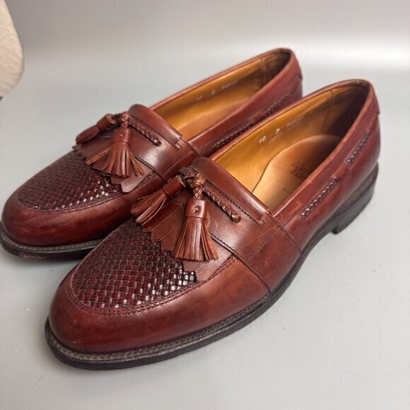 Allen Edmonds Cody 1849 Brown Leather Tassel Loafers USA Men's Sz 10 D - Picture 2 of 7